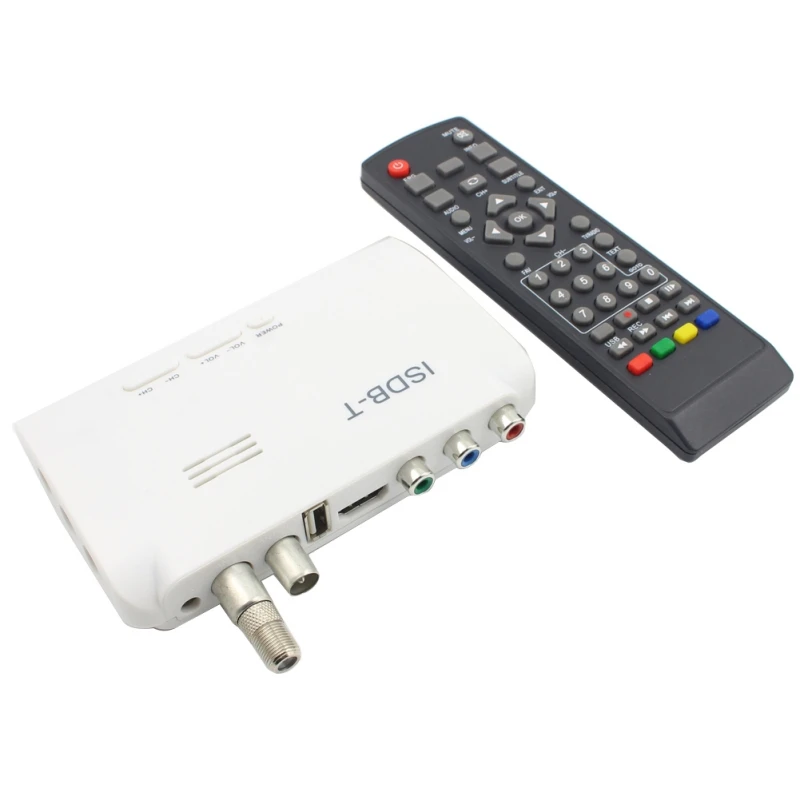 

Digital Terrestrial Convertor 1080P ISDB-T TV BOX Receiver PVR + 5dBi TV Antenna + Remote Control with US/EU Plug Adapter