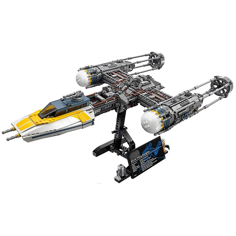 

LEPIN 05143 Star Wars The New Y-wing Starfighter Set Figure Blocks Compatible Legoe 75181 Building Bricks Toys For Children