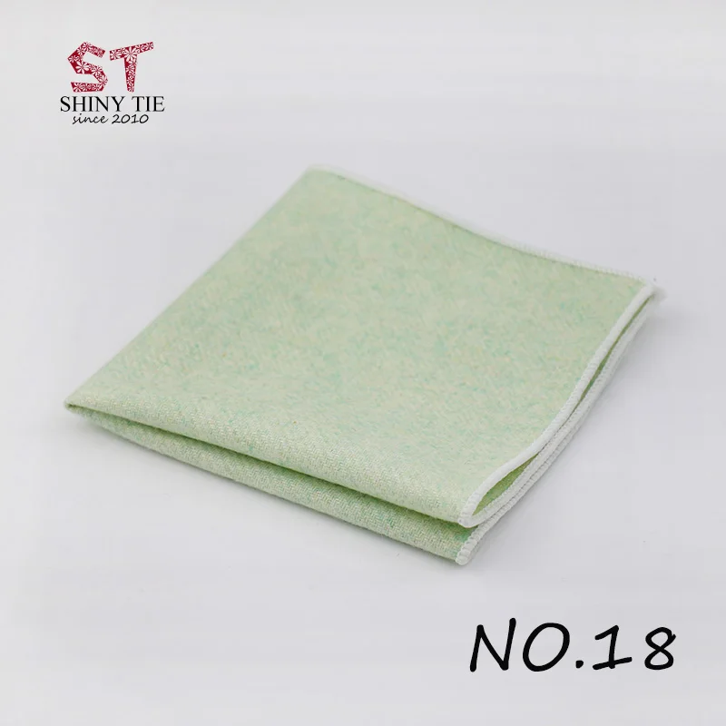  Men'S Suit Pocket Square 24*24Cm Handmade Pure Color Wool Handkerchiefs For Men Solid Hankies Turne