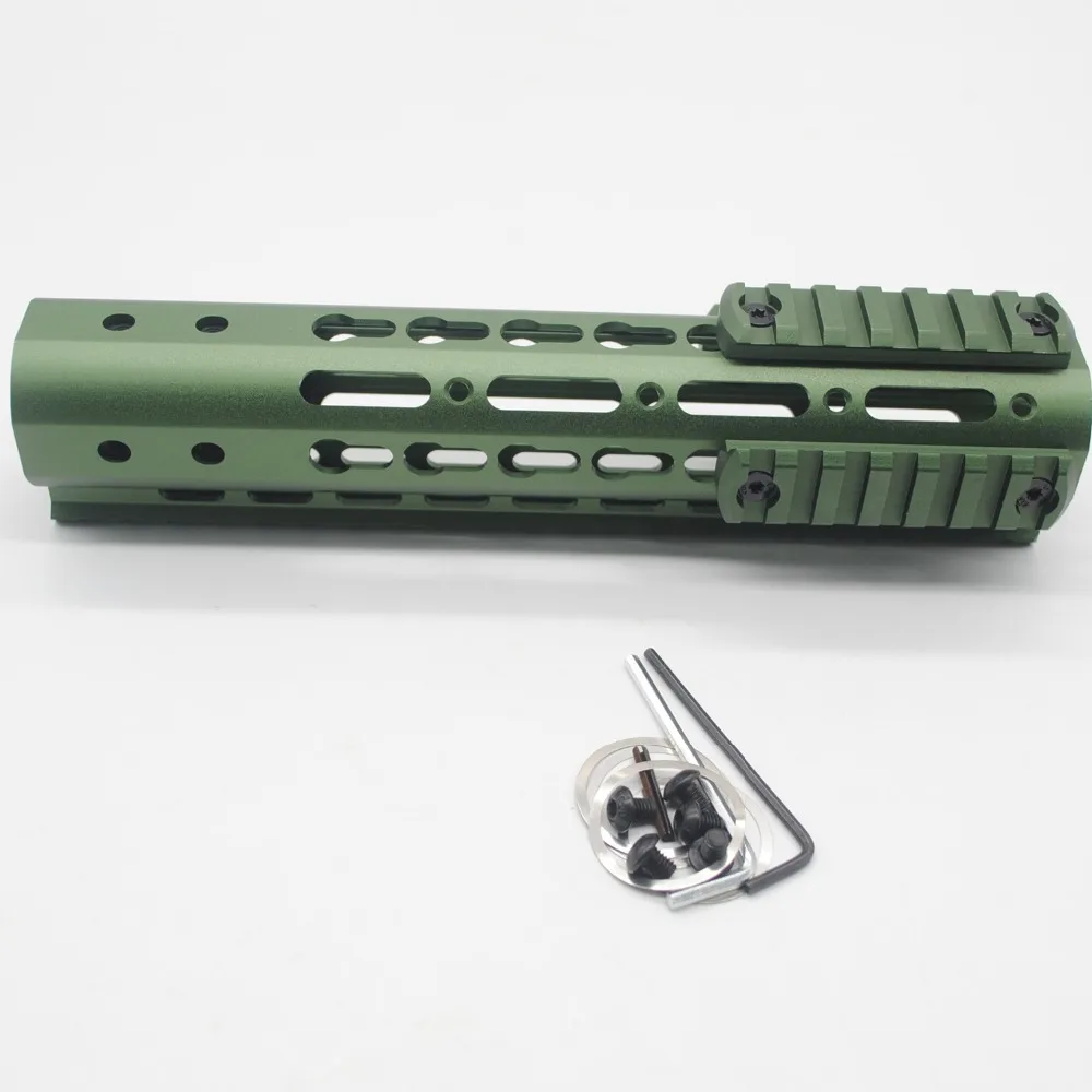 TriRock 9 дюймов Keymod Handguard Rail Free Float Picatinny Mount системы с/без рельса Sections_Olive Green