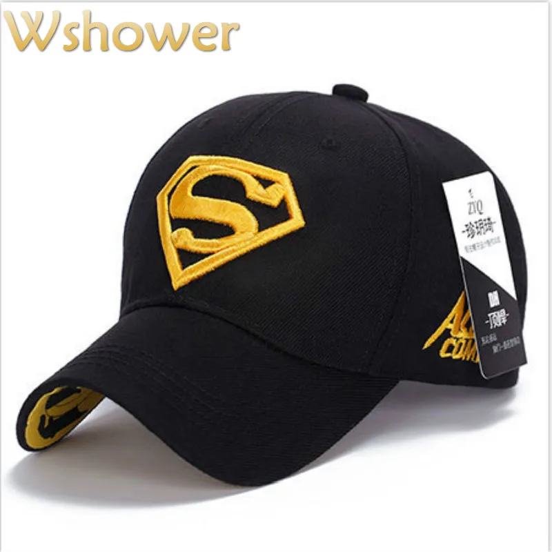

Adjustable Embroidery Superman Baseball Cap Hip Hop Women Men Vintage 6 Panel Snapback Strapback Hat Casual Unisex Hero Bone