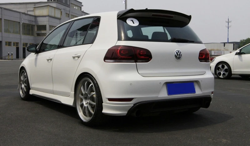 O Style Carbon Fiber Rear Trunk Roof Spoiler Wing Use For Volkswagen VW Golf 6 VI MK6 R20 GTI 2010-2013