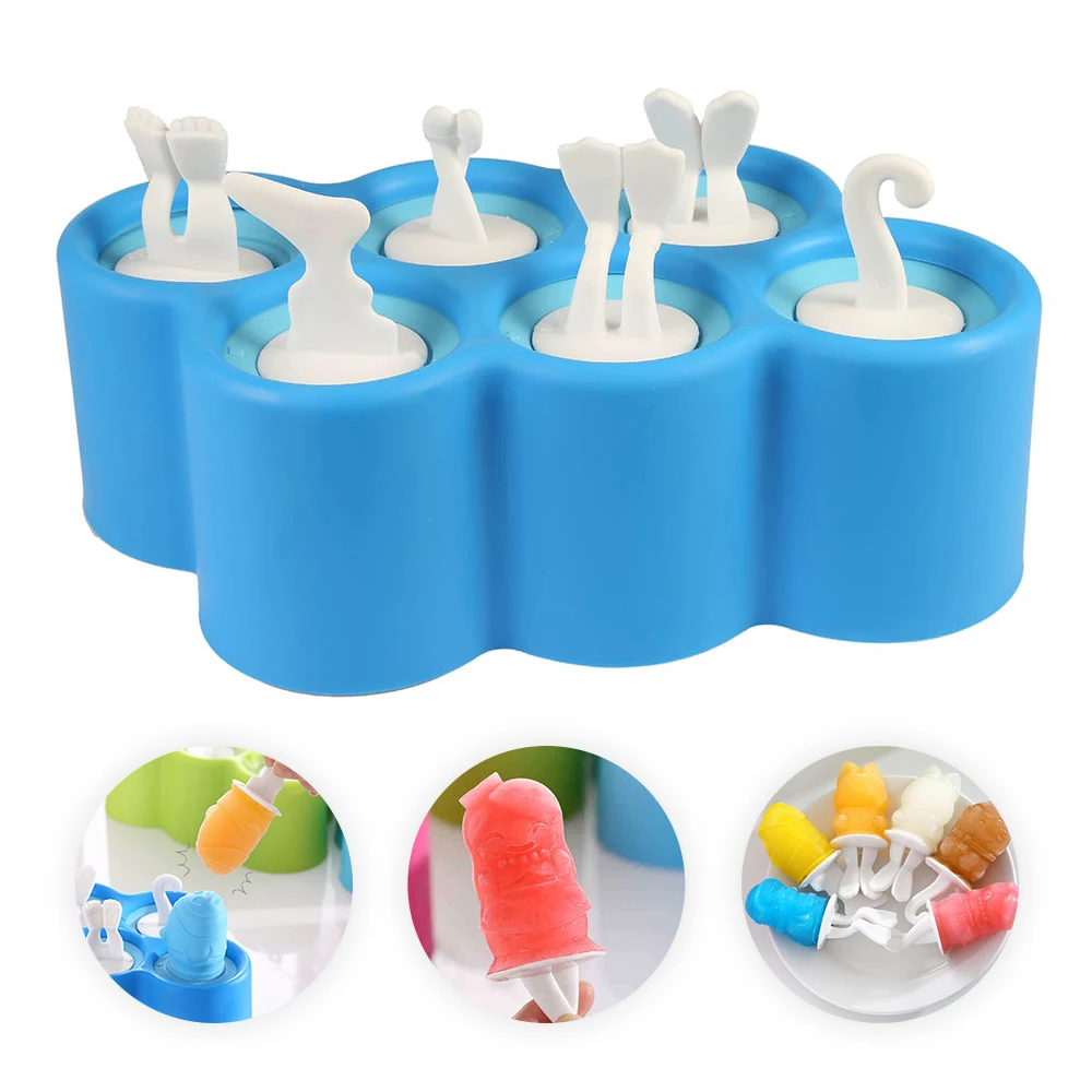 

Creative Silicone Mini Ice Pops Mold Ice Cream Ball Lolly Maker Popsicle Molds With 9 Stickers