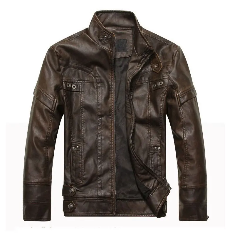 

New arrive brand motorcycle leather jacket men, men's leather jacket jaqueta de couro masculina,mens leather jackets coats