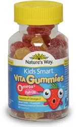 Природа путь Дети Smart Vita Gummies Омега 3 рыбий жир 60 пастилей, омега-3 важные питательные вещества для растущих детей с/2 шт