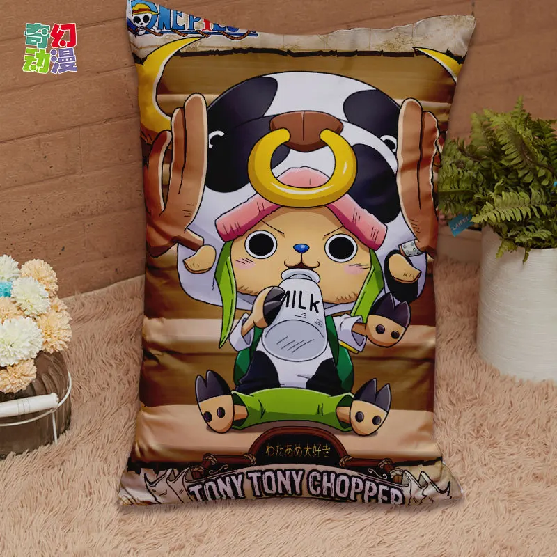 

Anime ONE PIECE Chopper Satin weave Pillowcase One-sided Double-Faced High Definition Printed Pillowcover Rectangle Pillow case