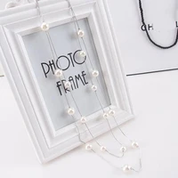FSUNION 2025 New Long Double Layer Simulated Pearl Necklace Women Sweater Chain  Female Collares Statement Jewlery Gifts 4