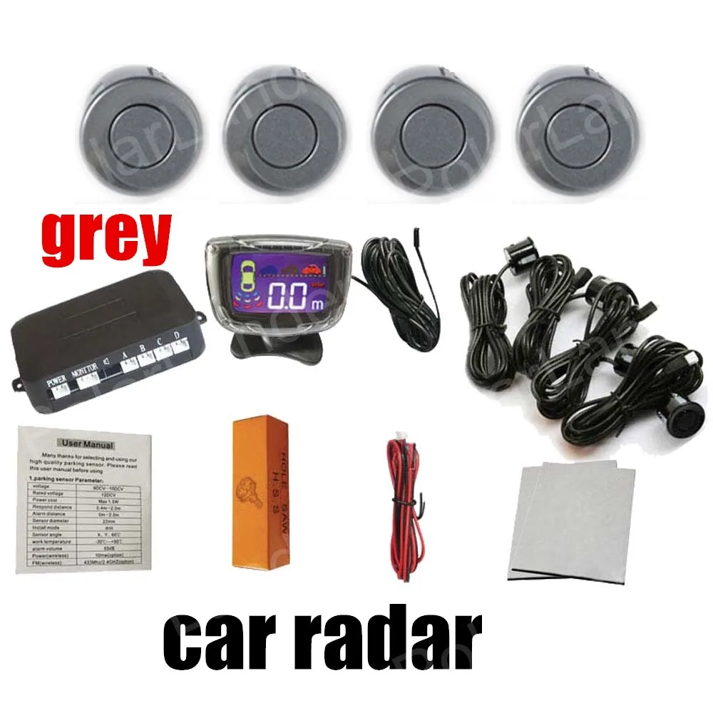 HIGH quality car parking System Radar 4 sensors monitor Auto Reverse