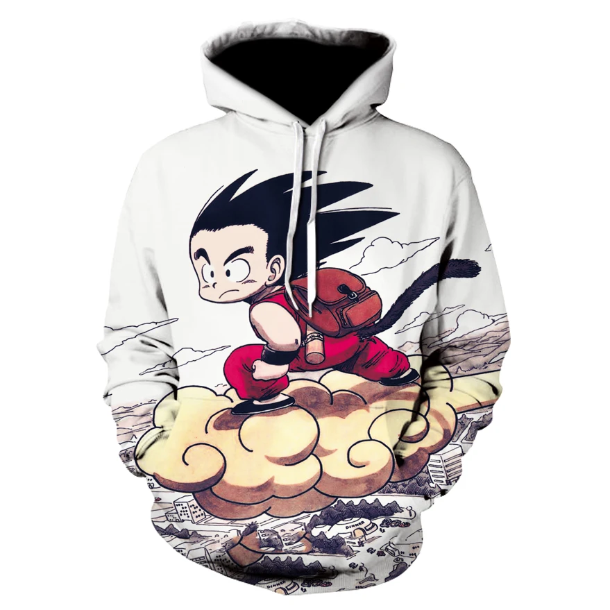 

Female Hoodies Sweatshirt Autumn Long Sleeve Hooded Mujer 2018 3D Dragonball wukong series Women Tracksuit Harajuku Sweatshirt