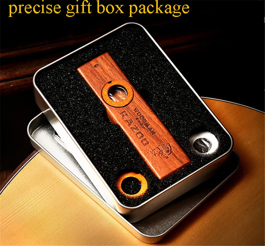 Retro Wooden Kazoo Orff Instruments Ukulele Guitar Partner Music Lovers Wood Harmonica (6)