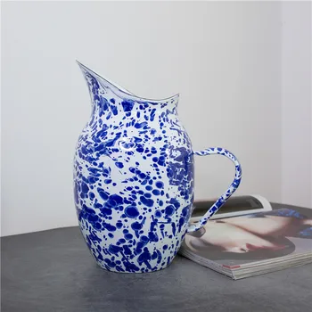 

Enamel Large Vase European Home Decoration Ornaments Enamel Jug