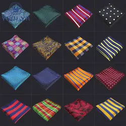 Luxury Men's Polyester Pocket Square Floral Plaid Striped Dot Handkerchief Vintage Hanky Man Jacquard Woven For Wedding Party Luxury Men's Polyester Pocket Square Floral Plaid Striped Dot Handkerchief Vintage Hanky Man Jacquard Woven For Wedding Party