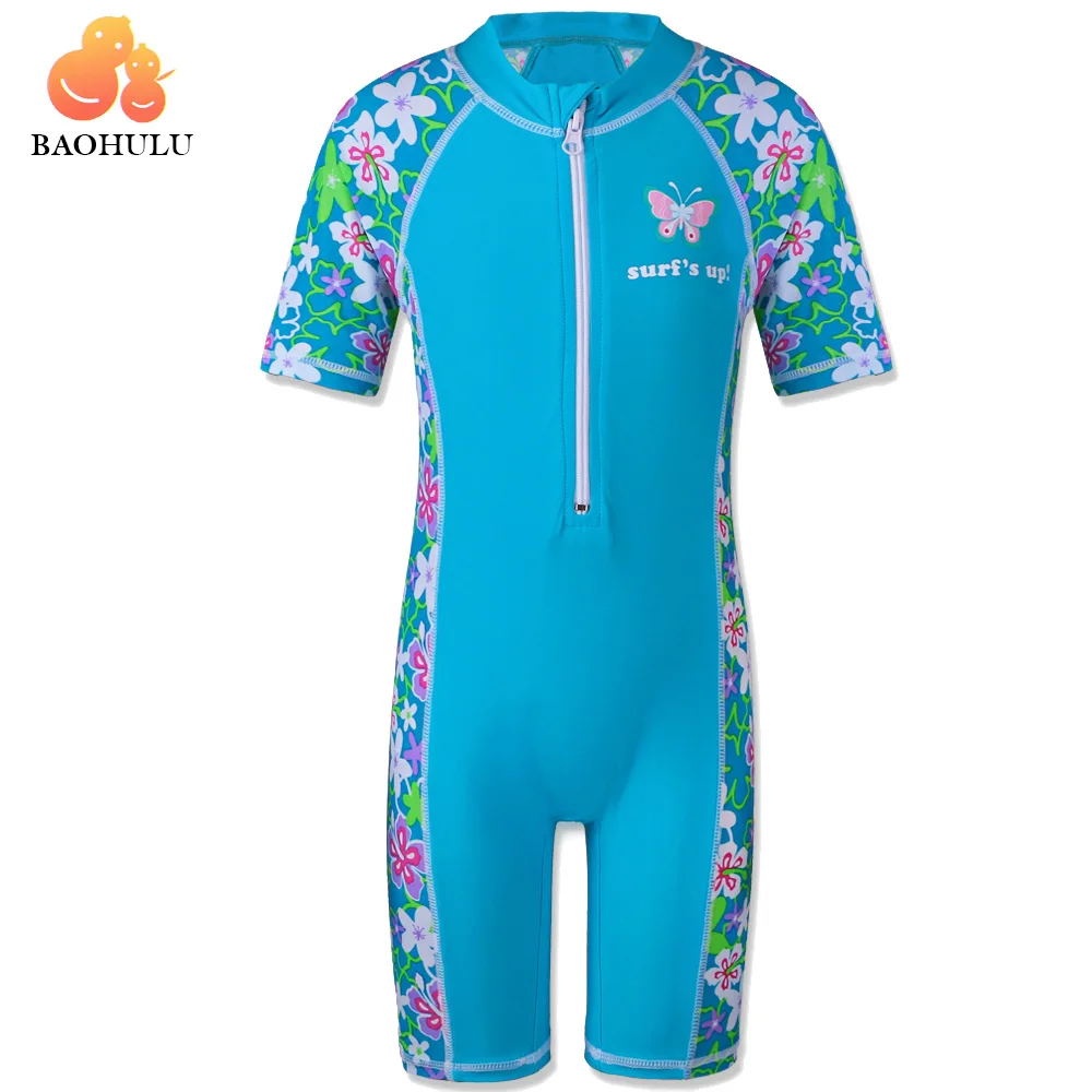 2017 Children Swimsuit Girls Infant Print One Piece Suits UPF50+ Rash