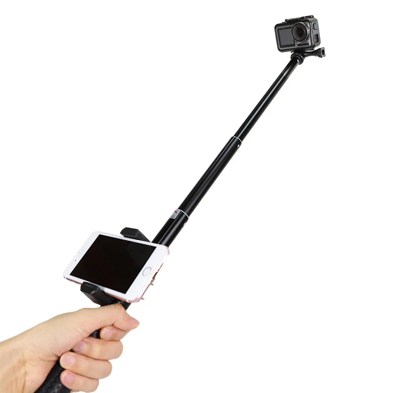 Селфи Палка с триподом 59 дюймов выдвижной монопод зажимом для телефона Gopro Hero 9 8 7 6
