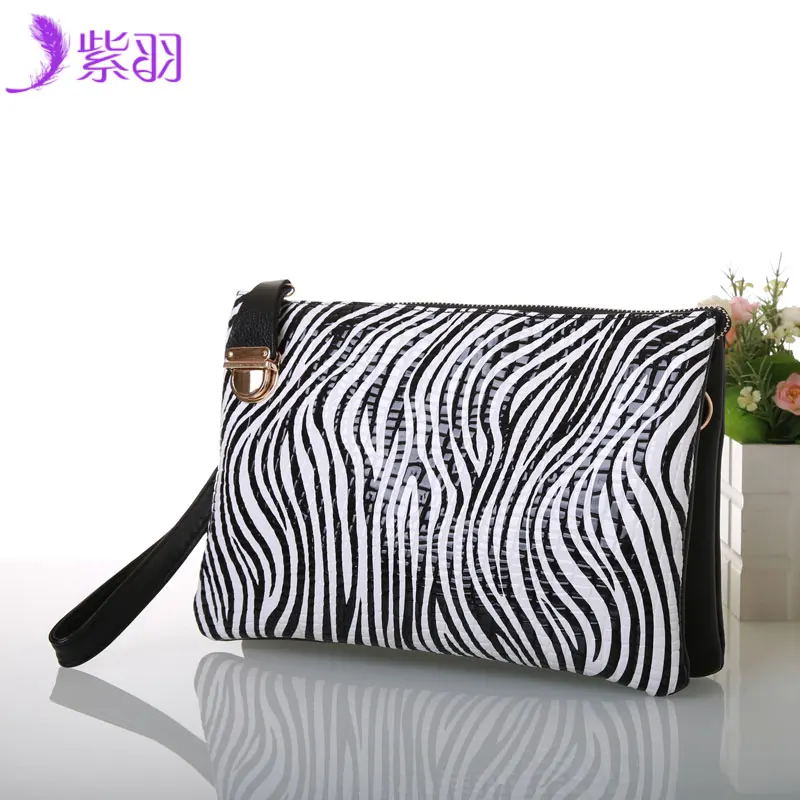 Women's bags 2014 women's handbag black and white zebra print day