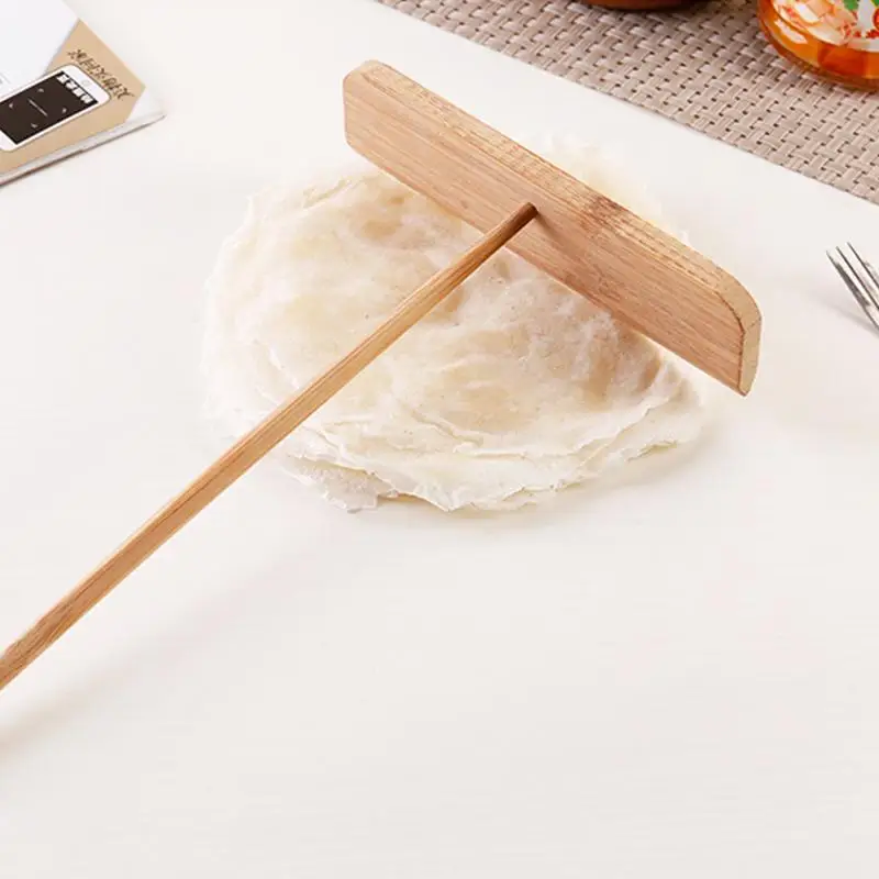

Long Handle Omelette Pancake Wooden T-shape Spreader Stick DIY Kitchen Tools