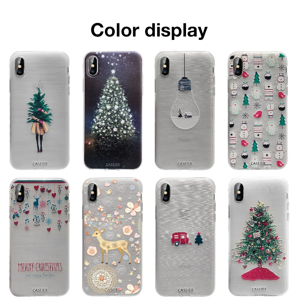 CASEIER год чехол на айфон 8 7 6S 6 5S Рождество телефон случаях Case чехол для iPhone 8 7 6S 6 Plus X XS Max XR мягкая обложка для iPhone 6 6S 7 8 Plus 11 Pro Max 11 Case