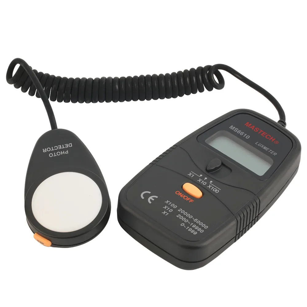 2017 Stylish 0 50000lux Hot MS6610 Digital Lux Meter Black