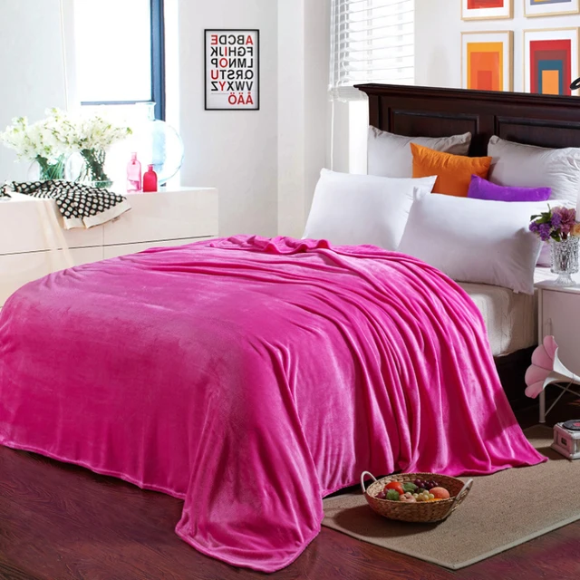 Soft Microplush Flannel Fleece Blanket Throws Twin/Full/Queen/King Size