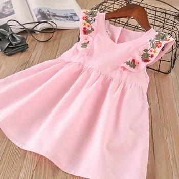 Hurave-2018-Baby-Girls-Clothes-Children-fly-Sleeve-v-neck-dress-causal-solid-cotton-infant-embroidery.jpg_350x350