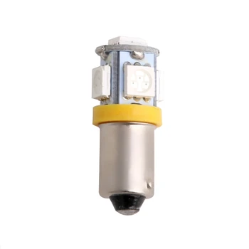 

1Pc T11 BA9S 5050 5-SMD LED Bulb Car Lamp 12V T4W 3886X H6W 363 Yellow Light
