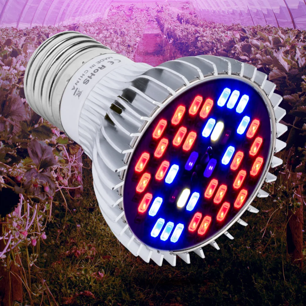 

CanLing Full Spectrum LED E27 Plant Lamp E14 Grow Lights Bulb Led 18W 28W 30W 50W 80W Fito Lamp for Plante Indoor Grow Tent Box