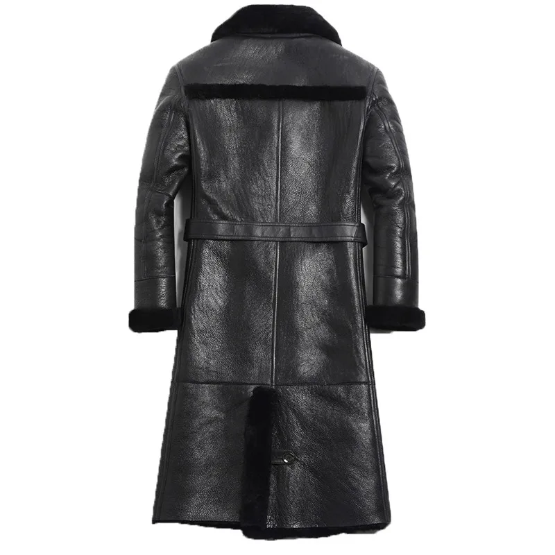 black shearling coat mens