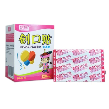 

120PCs Waterproof Breathable Cute Cartoon Band Aid Hemostasis Adhesive Bandages First Aid Emergency Kit For Kids Children 2019