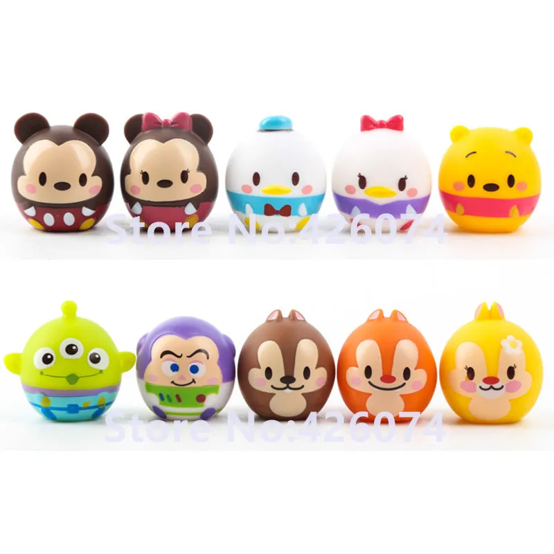 

New Tsum Tsum Mickey Minnie Donald Duck Marie Stitch Dale and Chip Mini Soft Figure Dolls Kids Toys Children Gifts