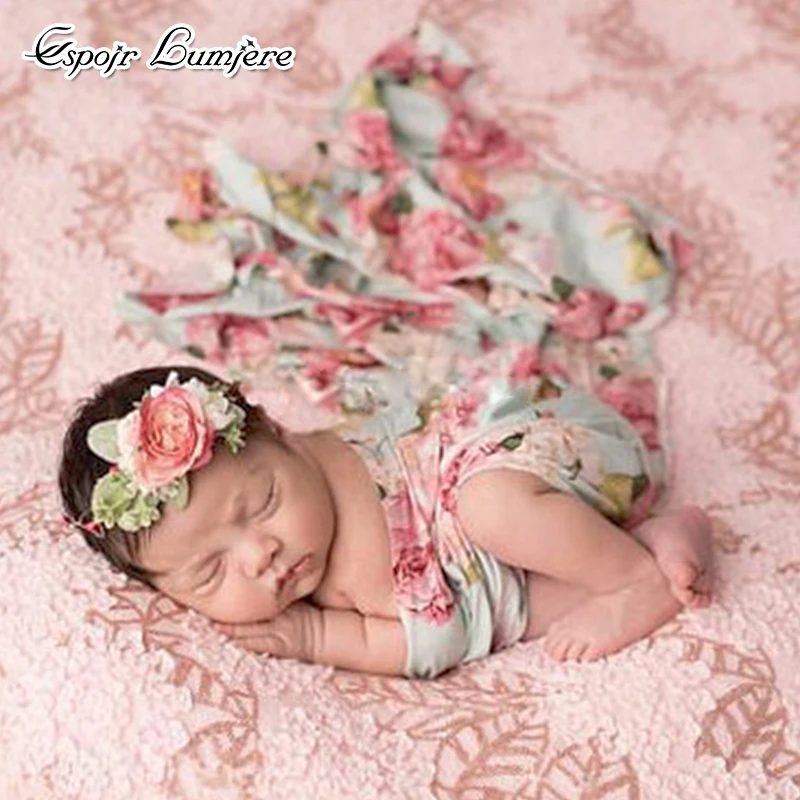 100*150cm Newborn Fashion Baby Blanket Photo Newborns Flower Swaddle