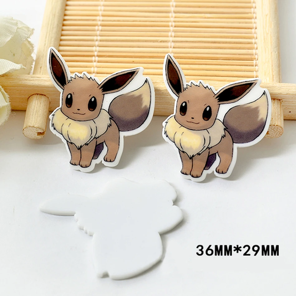 

50 Pieces 36*29mm Japan Cartoon Pokemon Flatback Resin Kawaii Planar Resin DIY Craft for Home Decoration Accessories DL-655