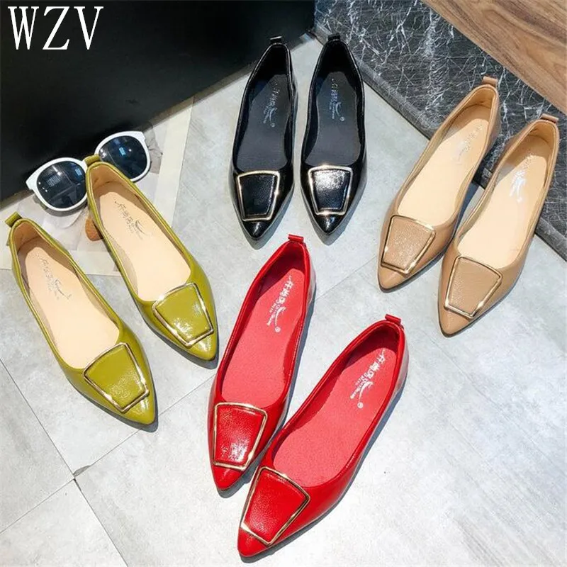 

2019 Summer Flat Shoes Women Sweet Flats Shallow Women Boat Shoes Slip on Ladies Loafers Spring Women Flats Shoes E940