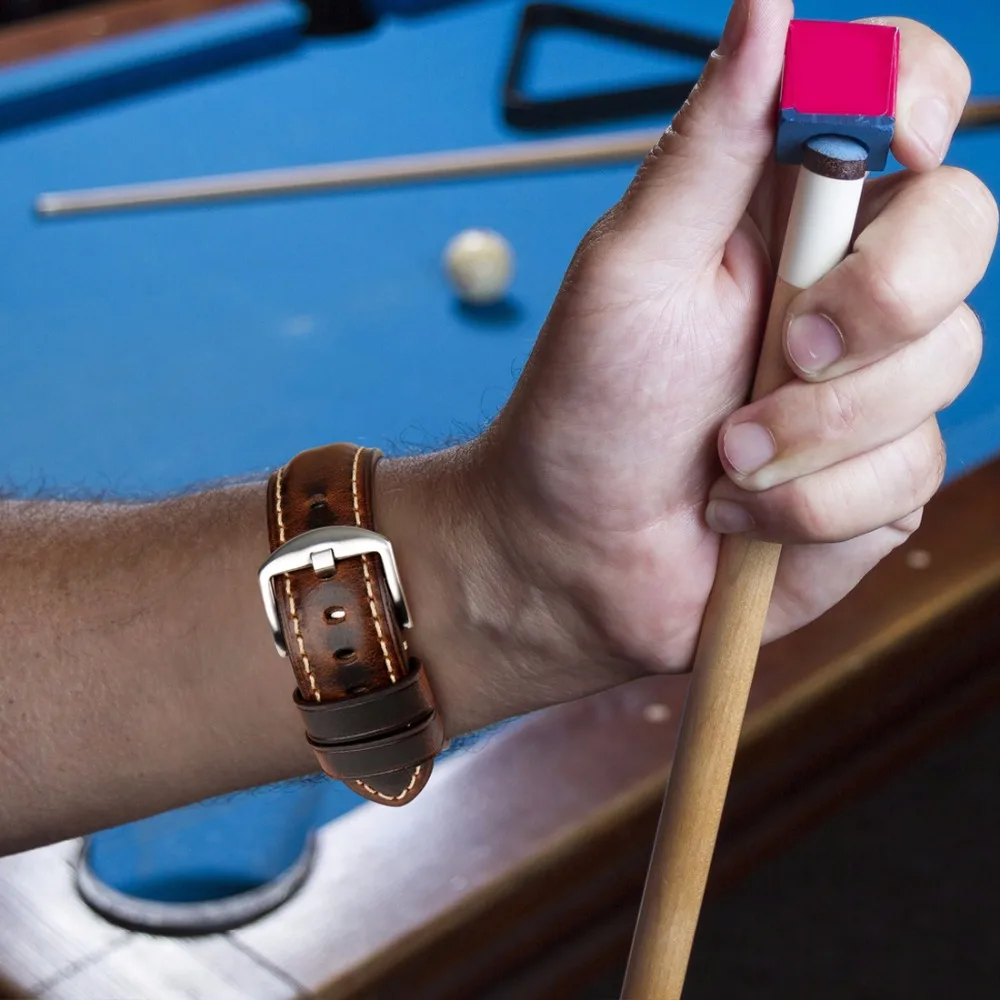 Online MAIKES Watch Accessories Watchband Oil Wax Leather Watch Strap 20mm 22mm 24mm Watch band For Panerai Seiko Fossil Etc Brand