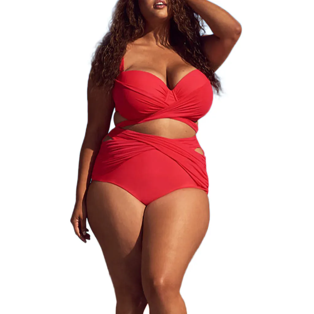 

Women's Swimming Suit Sexy Bikini Swimsuit 2019 Swimwear Women Bathing Suits Top Ruffled With High Waisted Bottom Bikini Set