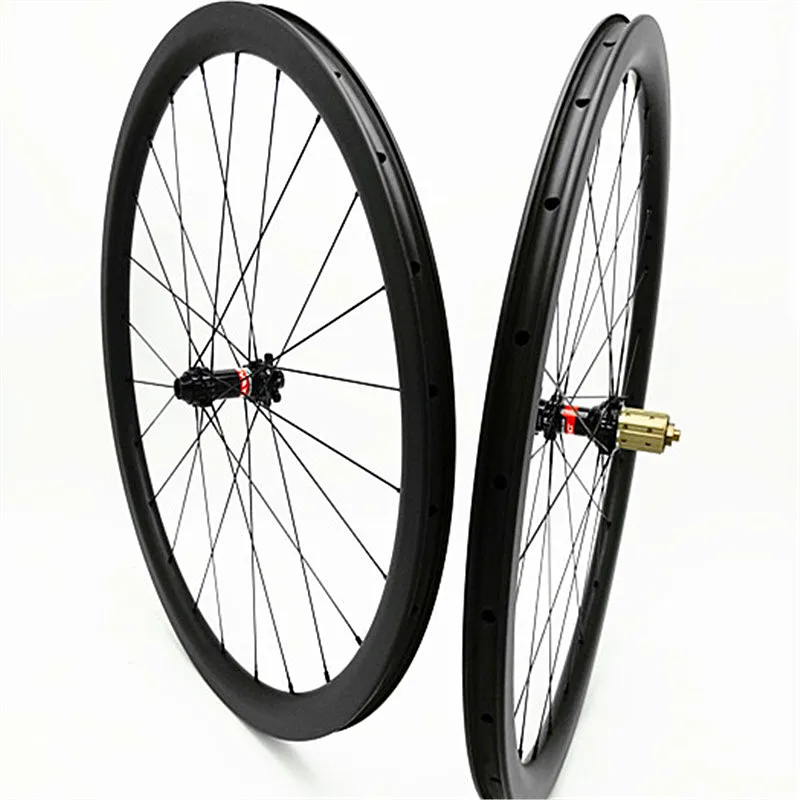 bicycle wheel 700c wheelset 38mm carbon wheel D411 412SB Disc brake 24 28H XD hub 1580g carbon