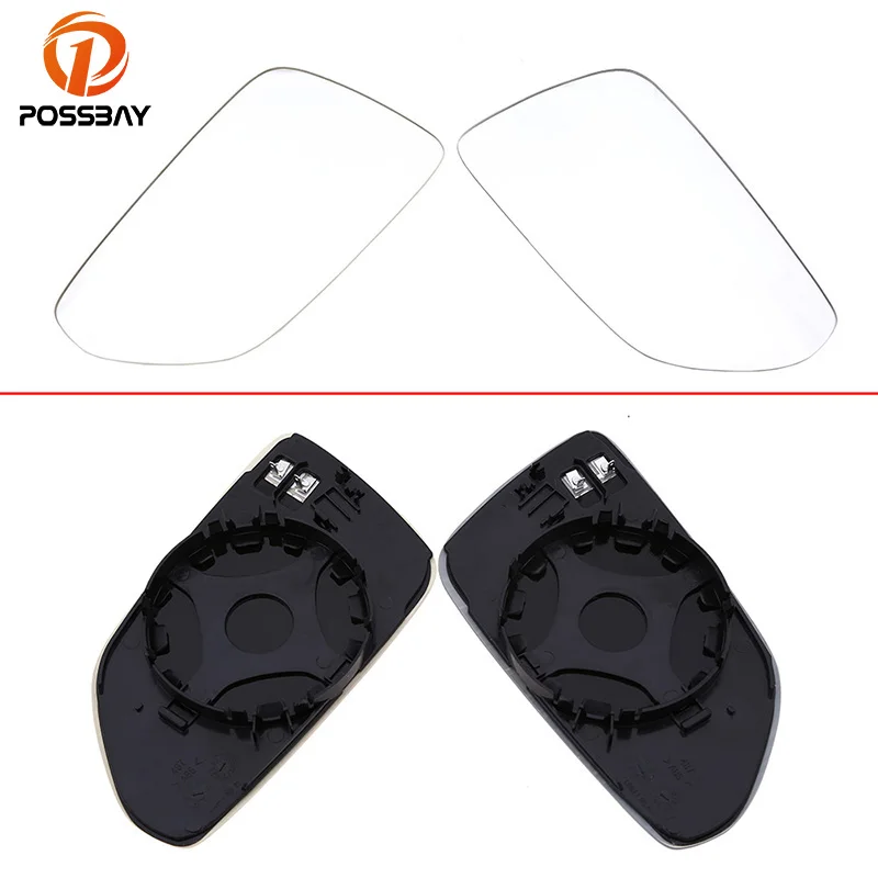 

POSSBAY White Car Rearview Mirror Side Mirror Glass Heated for VW Polo/Derby/Vento-IND(Typ 9N3) 2005 2006 2007 2008 2009 2010