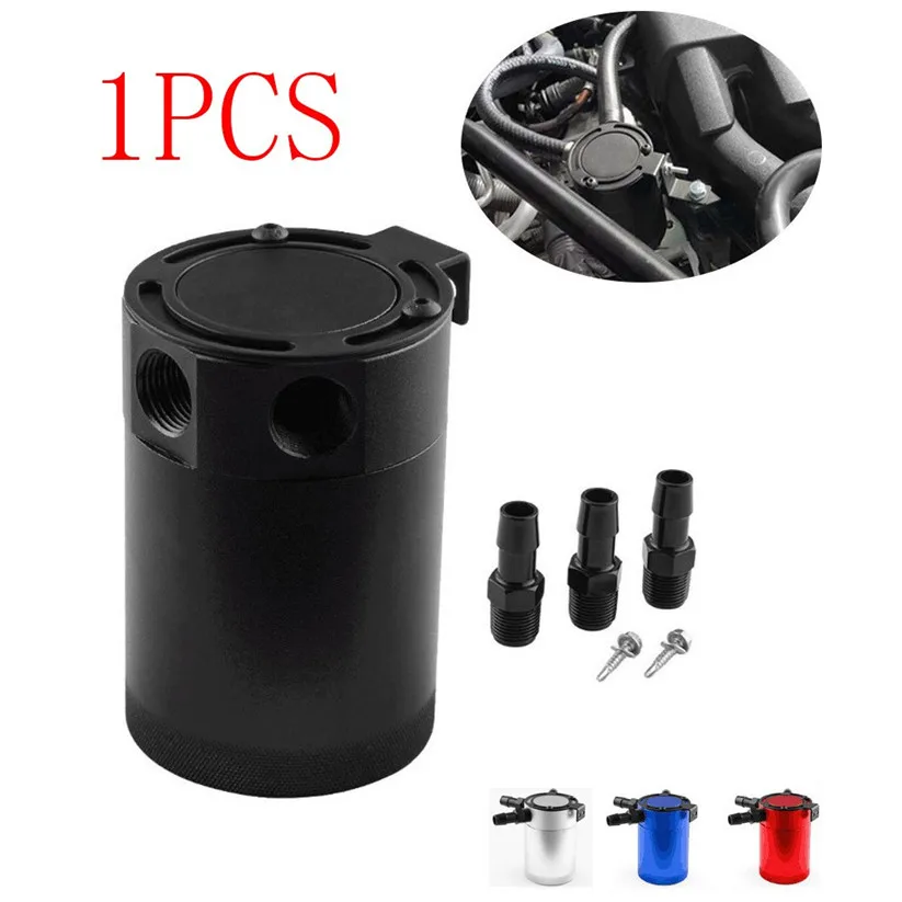 

Car-styling KAKUDER 0.4L Oil Catch Tank Can Compact Baffled Oil Catch Can 3-Port Filter Alloy Car td0829 dropship