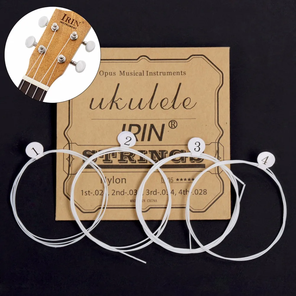 2Sets Ukulele strings 4pcs/set Professional White Uke Light Strings