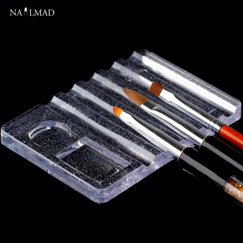

1pc Nail Art Acrylic Brush Holder Crystal Acrylic Display Stand Rest Tools for UV Gel Brush Pen Nail Tools