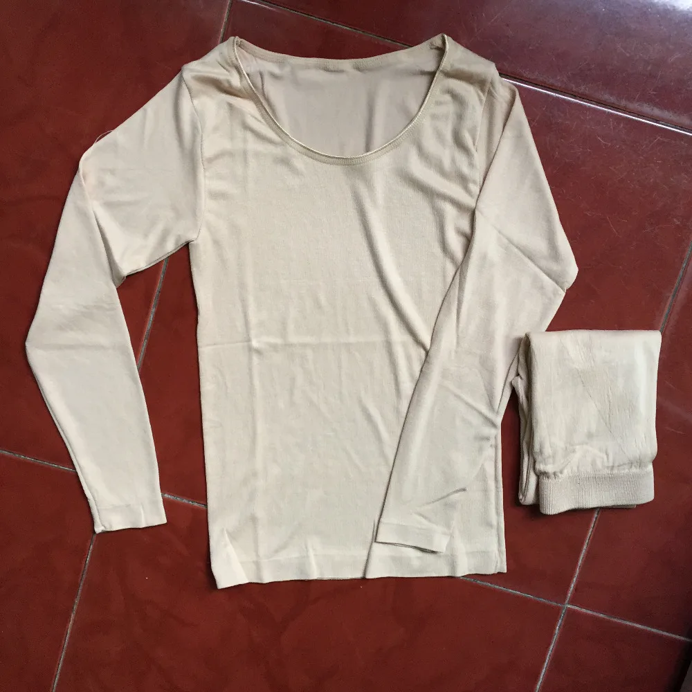 Thermal Underwear Women 2018 Hot Sale Winter Nude Flesh Skin Black Red Long Johns Underwears Top Pants B-003 Thermal Underwear Women 2018 Hot Sale Winter Nude Flesh Skin Black Red Long Johns Underwears Top Pants B-003