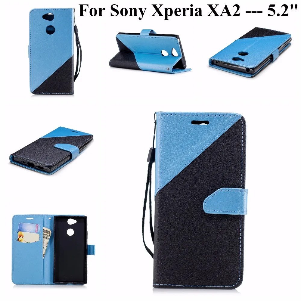 Для sony Xperia XZ2 Compact XA2 L2 XA XZ XZ2 E5 чехол для телефона модный двухцветный Комбинированный Кожаный Бумажник PU откидная крышка [YiXin]