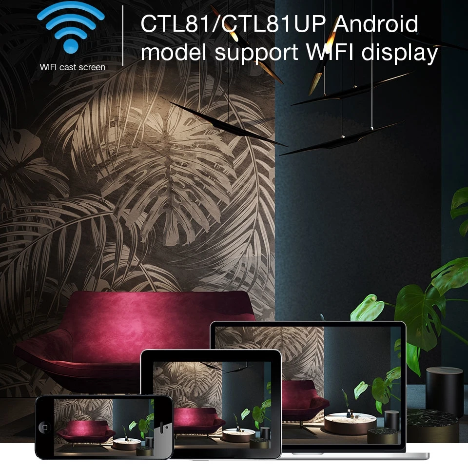 WZATCO CTL80 Android 6 Wifi inteligente portátil Mini LED 3D TV proyector soporte Full HD 1080 p 4 K Video casa teatro Proyector - 5