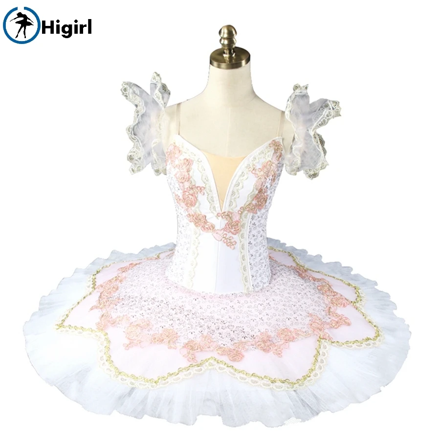 White ballet tutu for girls ballet costumes professional classical ballet tutus pancake tutu nutcracker ballet costumes BT8925