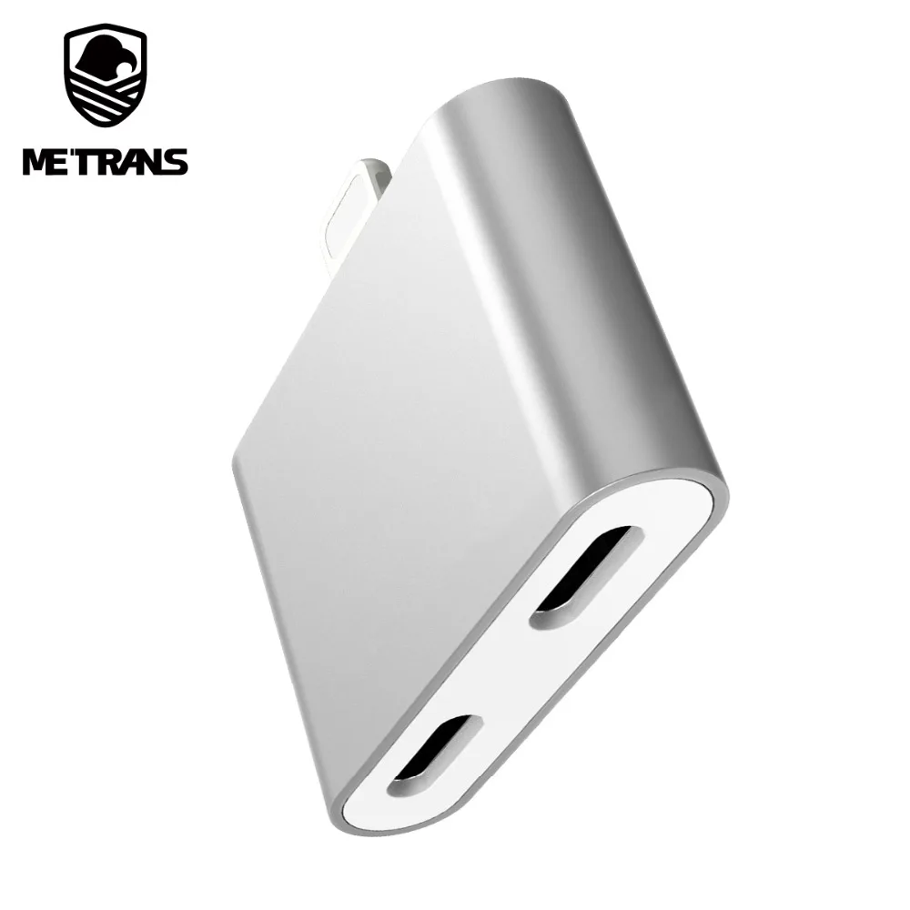 

Metrans 2 in 1 Headphone Adapter For iPhone 8 7 7Plus X Headphone Music Fast Charging Adapter For iPhone 8 7s Splitters Aux Cord