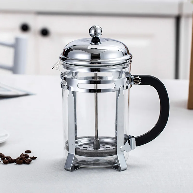 

French Coffee Heat-Resistant Filter Presses Coffee Maker Pot Glass Pots Hollow Coffee Tea Teapot Cafetera de vidrio RT99