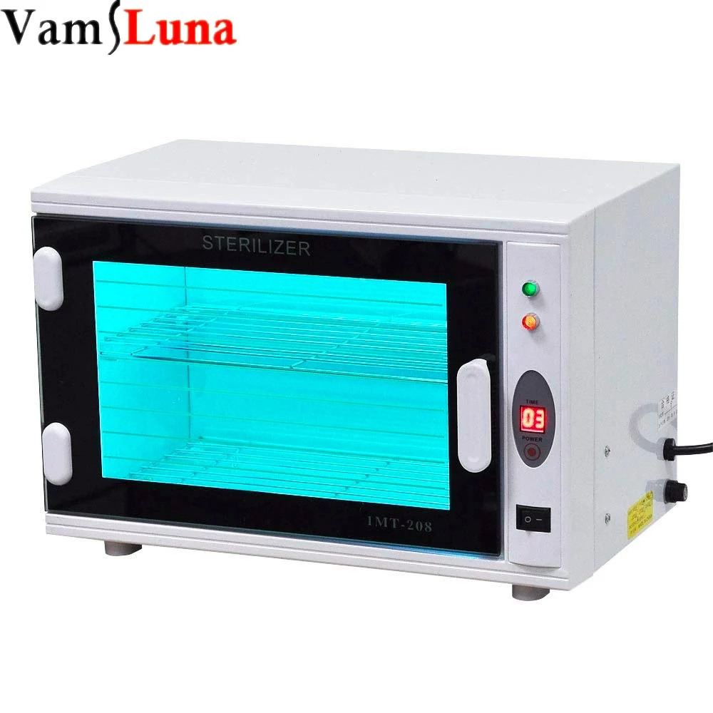 VamsLuna 8L UV Tool Sterilizer Cabinet with Timer Sterilization Manicure Nail Tool Facial Skin Beauty Salon Equipment