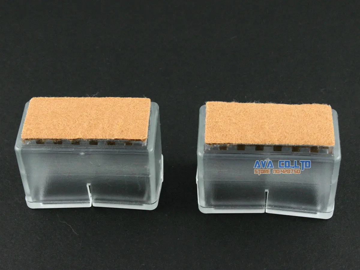 16 Pcs 35*15mm Chair Leg Cap Rubber Feet Protector Pad Cover Rectangle Felt Base