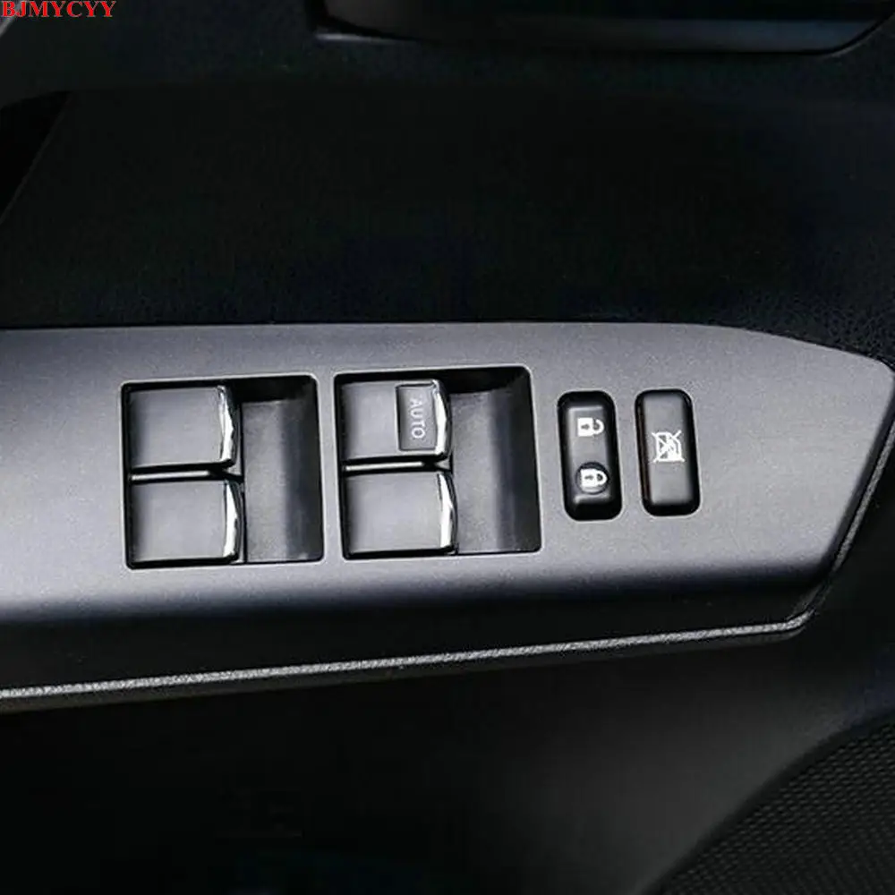 

BJMYCYY 7PCS/SET Car ABS window lift buttons decorate sequins for Toyota Corolla 2013 2014 2015 2016 2017 accessories