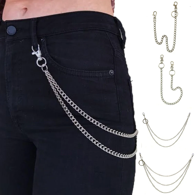 

Pants Chain Trousers Key Chains Metal Punk Wallet Belt Chain Pant Keychain Unisex HipHop Jewelry