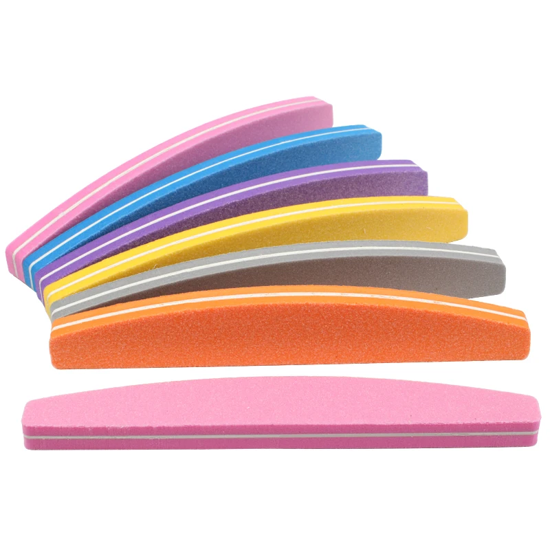 5pcs Sanding Sponge Nail Buffers Files 100/180 Colorful Double Sided